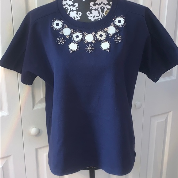 J. Crew Embellished Top size Medium - Picture 1 of 5